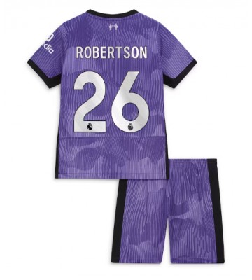 Liverpool Andrew Robertson #26 Koszulka Trzecich Dziecięca 2023-24 Krótki Rękaw (+ Krótkie spodenki)